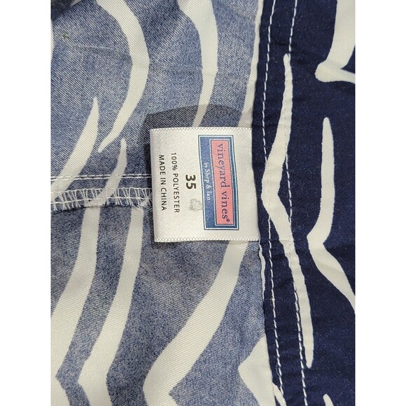 BF Men's Sz 35 Blue Vineyard Vines Swimwear Printed Shorts Swimsuit Swim Trunks - Picture 8 of 9